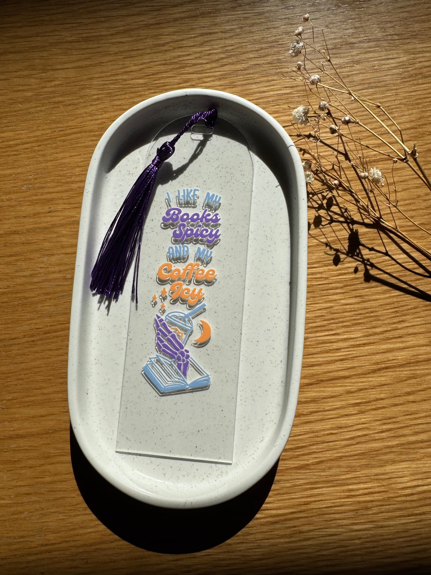 Coffee & Books Acrylic Bookmark