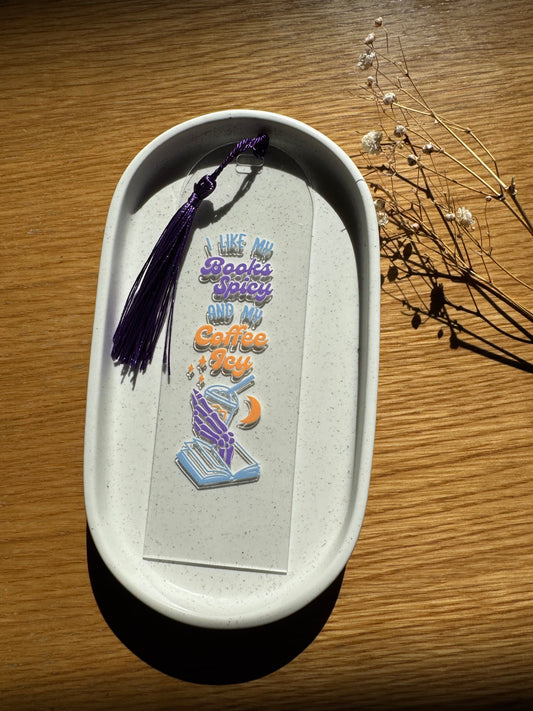 Coffee & Books Acrylic Bookmark